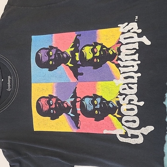 Goosebumps Men's Unisex Black Multicolor "Slappy" Dummy Graphic Tee Shirt, sz MD - Picture 4 of 8